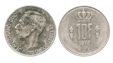 Luxembourg KM57(VF-XF) 10 Francs