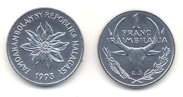 Madagascar KM8(U) 1 Franc