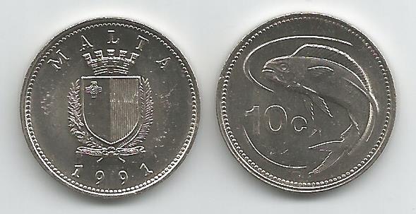 Malta KM96(U) 10 Cents