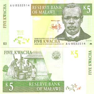 Malawi P36(U) 5 Kwacha