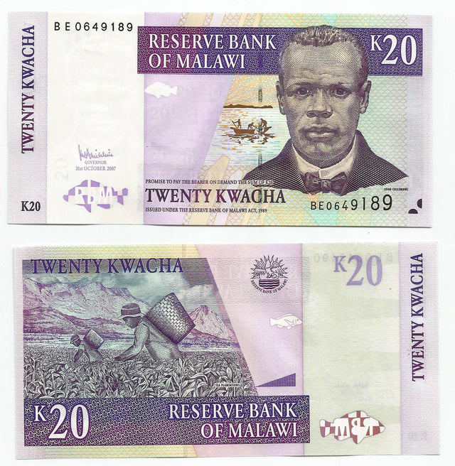 Malawi P52c(U) 20 Kwacha