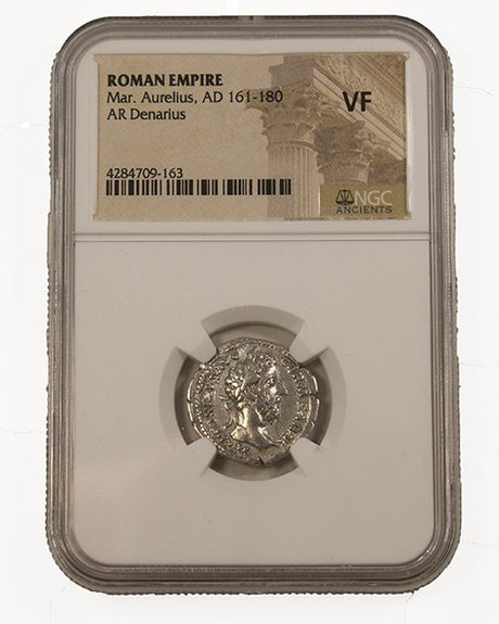 MARCUSAURELIUS(AR)NGC(VF) Roman Silver Denarius of Marcus Aurelius (AD 161-180) NGC(VF)