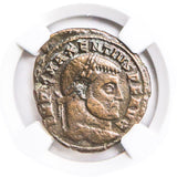 MAXENTIUS(AE2)NGC(F) Roman AE of Maxentius (AD 306-312) NGC(F)