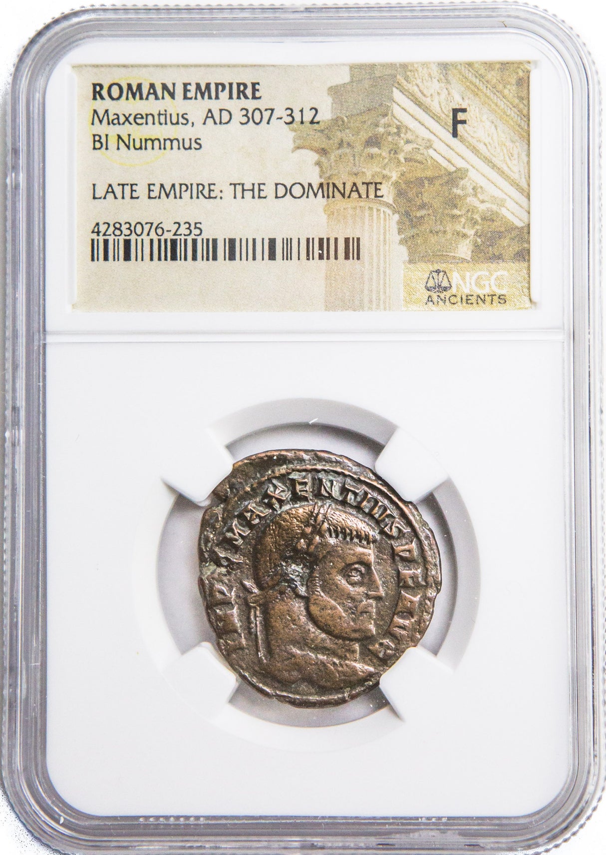 MAXENTIUS(AE2)NGC(F) Roman AE of Maxentius (AD 306-312) NGC(F)