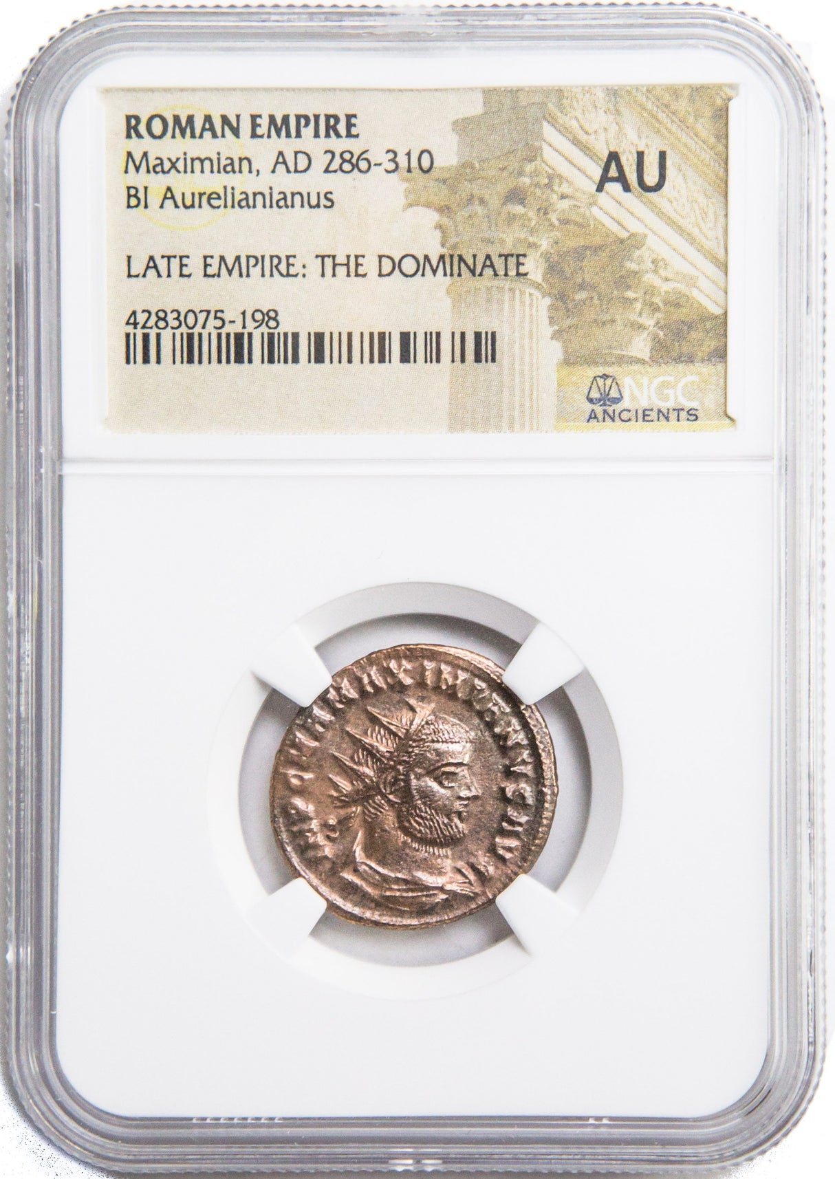 MAXIMIAN(ANT)NGC(AU) Roman AE of Maximian (AD286-310) NGC(AU)