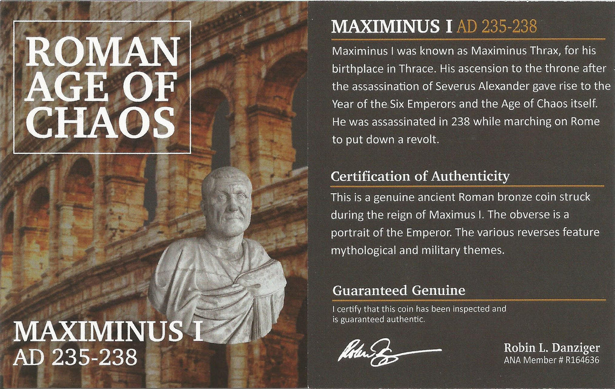 MAXIMINUS I(AR)NGC(VF) Maximinius 1st Antoninianus NGC Certified Slab(VF)