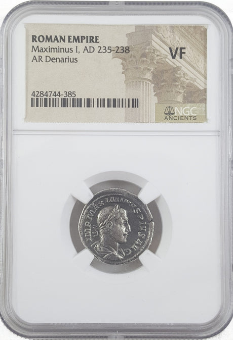 MAXIMINUS I(AR)NGC(VF) Maximinius 1st Antoninianus NGC Certified Slab(VF)