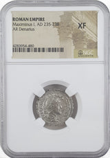 MAXIMINUS I(AR)NGC(XF) Maximinius 1st Antoninianus NGC Certified Slab(XF)