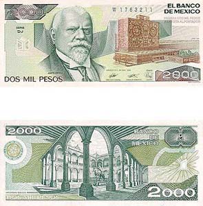 Mexico P86(U) 2,000 Pesos