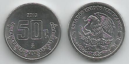 Mexico KM936(U) 50 Centavos