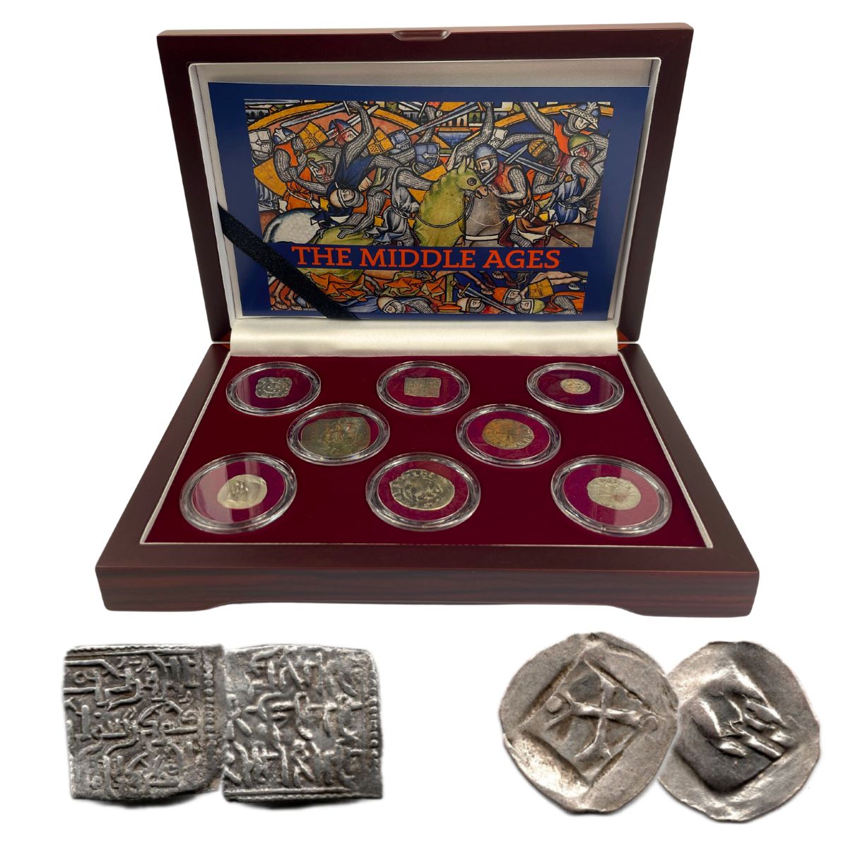 MIDDLEAGES8CNBOX Middles Ages: 8 Silver Coins (Eight-Coin Box)