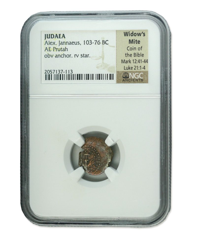 Widow's Mite: Judean Prutah (103-76 Bc) NGC Slab