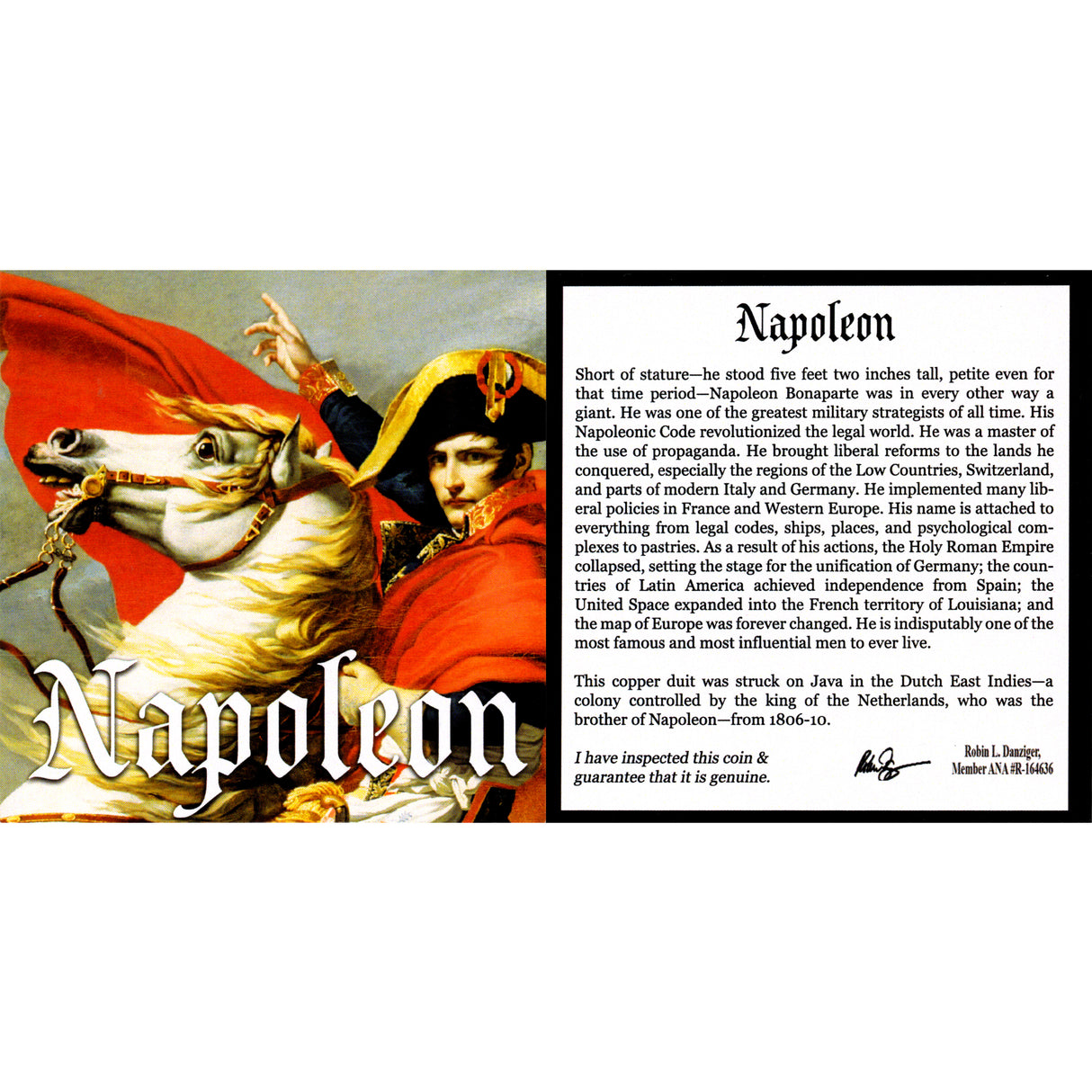 NAPOLEON-BBOX Napoleon: His Signature Coin from Java (budget box)