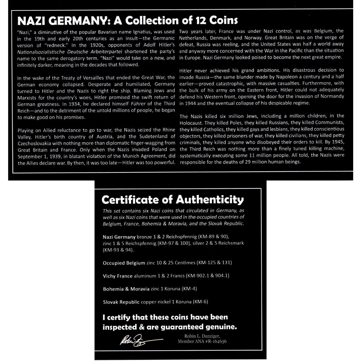 NAZICOLLECTION Nazi Germany: A Boxed Collection of 12 Coins (Twelve-Coin Boxed Set)