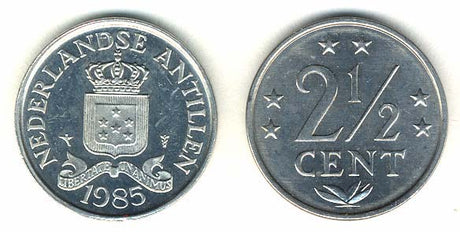 Netherlands Antillies KM9a(U) 2 1/2 Cents