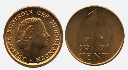 Netherlands KM180(U) 1 Cent