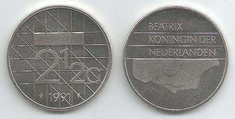 Netherlands KM206(U) 2 1/2 Gulden