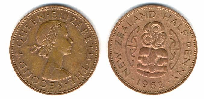 New Zealand KM23.2(F-VF) 1/2 Penny