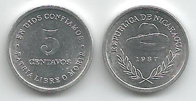 Nicaragua KM55(U) 5 Centavos