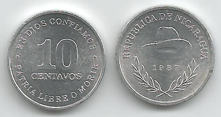 Nicaragua KM56(U) 10 Centavos