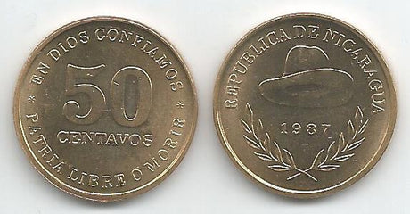 Nicaragua KM58(U) 50 Centavos