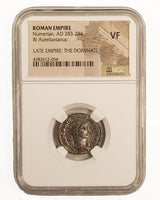 NUMERIAN(BILLON-ANT)NGC(VF) Roman Billon ANT of Numerian (CE283-284) NGC(VF)