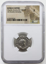 OTACILIASEVERA(AR)NGC(F) Otacilia Severa Antoninianus NGC Certified Slab(F)