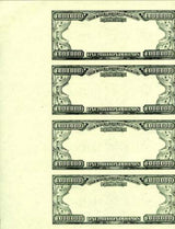 United States PERSMILL4(U) uncut sheet Of 4 notes (Private Issue,non Government)