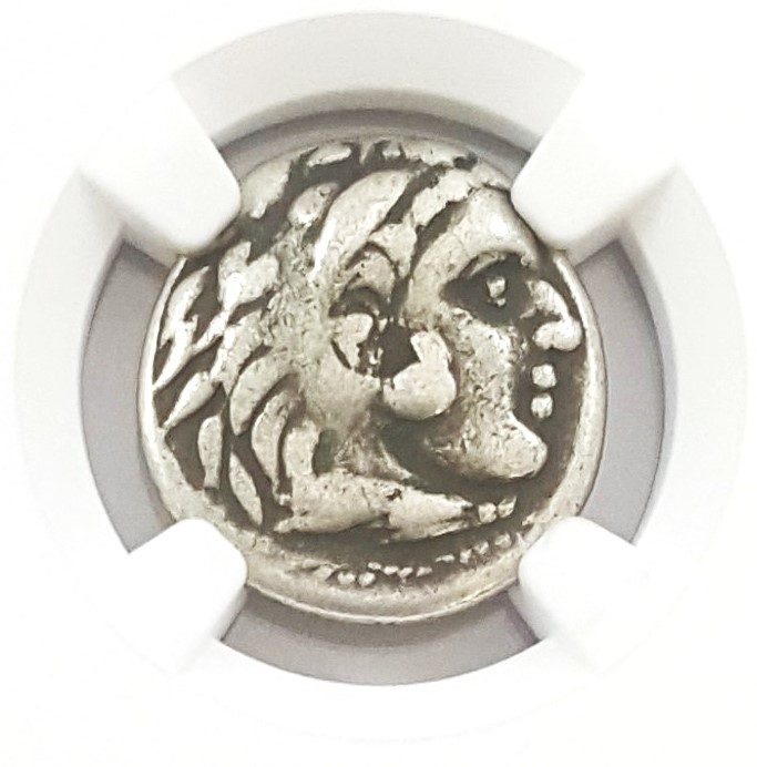 PHILIP-III-(AR)DRACHM-NGC(VF) Ancient Greek, Macedonian Empire, Philip III, Silver Drachm NGC Certified Slab(VF)