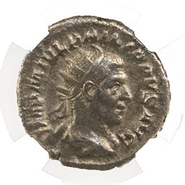 PHILIP1ST(AR)NGC(VF) Roman Silver Antoninianus of Philip I (AD244-249) NGC(VF)