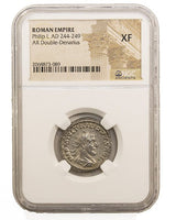 PHILIP1ST(AR)NGC(XF) Roman Silver Antoninianus of Philip I (AD244-249) NGC(XF)