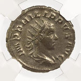 PHILIP2ND(AR)NGC(VF) Roman Silver Antoninianus of Philip II (AD247-249) NGC(VF)