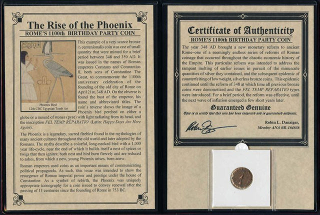 PHOENIXGLOBEALB Rise Of The Phoenix-Rome's 1100th Birthday Party Coin (Album)