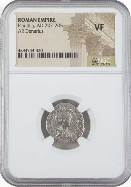 PLAUTILLA(AR)NGC(VF) Plautilla Antoninianus NGC Certified Slab(VF)