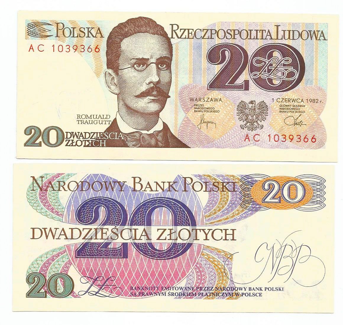 Poland P149(U) 20 Zlotych