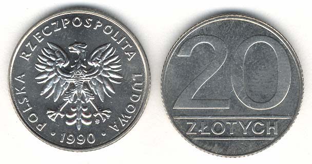 Poland KM153.2(U) 20 Zlotych