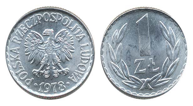 Poland KM49.1(U) 1 Zloty