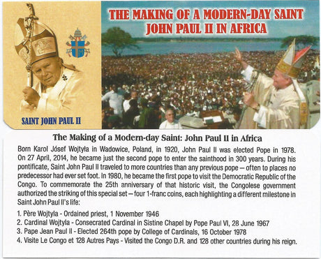 POPEPACKMINI Saint John Paul II Four Coins of the Congo (Mini Album)