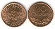 Portugal KM595(U) 20 Centavos