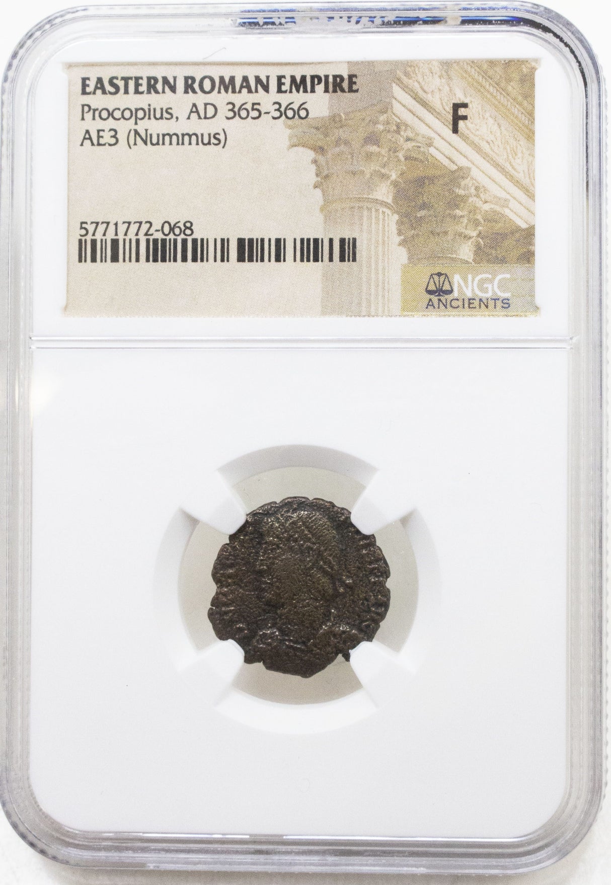 PROCOPIUS(AE3)NGC(VF) Roman bronze of Procopius (365-366) NGC(VF)