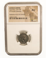 QUINTILLUS(ANT)NGC(AU) Roman AE Antoninianus of Quintillus (AD270) NGC(AU)