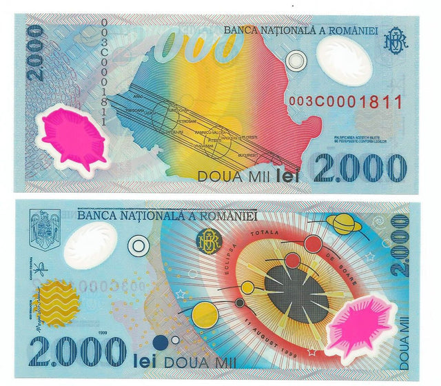 Romania P111(U) 2,000 Lei - Polymer (Plastic)