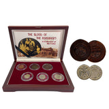 Blood of the Romanovs: Box of 6 of the Last Russian Coins Issued by the Romanov Dynasty (Six-Coin Box)