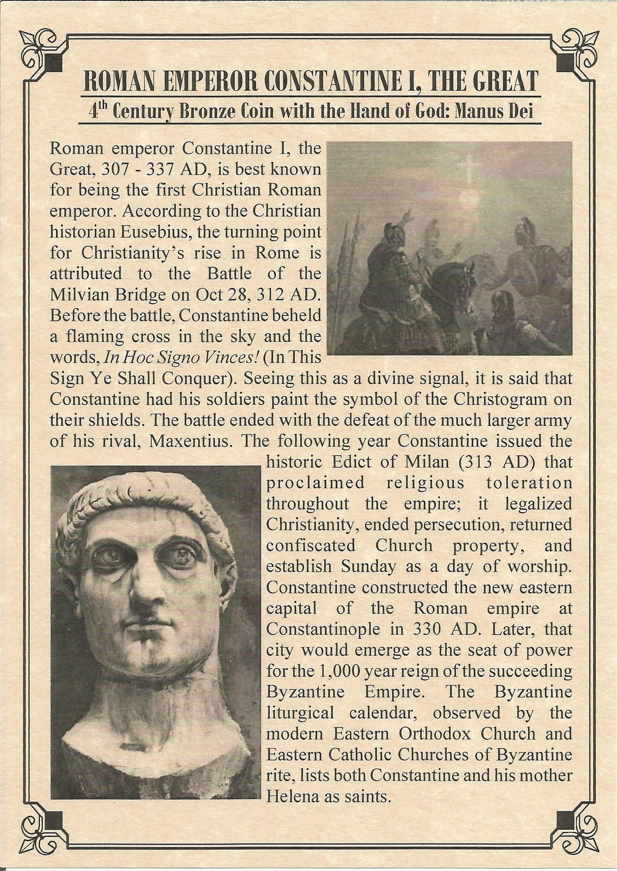 Roman Emperor Constantine "Hand Of God" (Album)