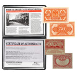 RUSSIAINVALB Siberian Intervention of 1918-22; A Set of Two Banknotes Album