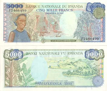 Rwanda P22(U) 5,000 Francs