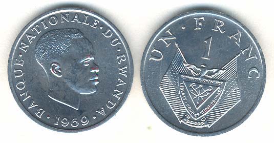 Rwanda KM8(U) 1 Franc