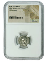 SEPTIMIUSSEV(AR)NGC(MG) Roman Silver Denarius of Septimius Severus (AD 193-211) NGC(MG)