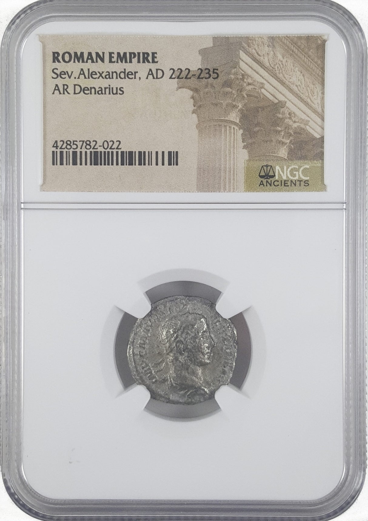 SEVERUS ALEXANDER(AR)NGC(LG) Roman Silver Denarius of Severus Alexander (AD 222-235) NGC(LG)