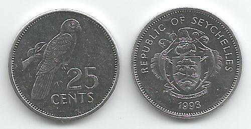 Seychelles KM49a(U) 25 Cents